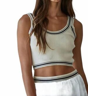 NEW BY TOGETHER ace charm bralette top in white
